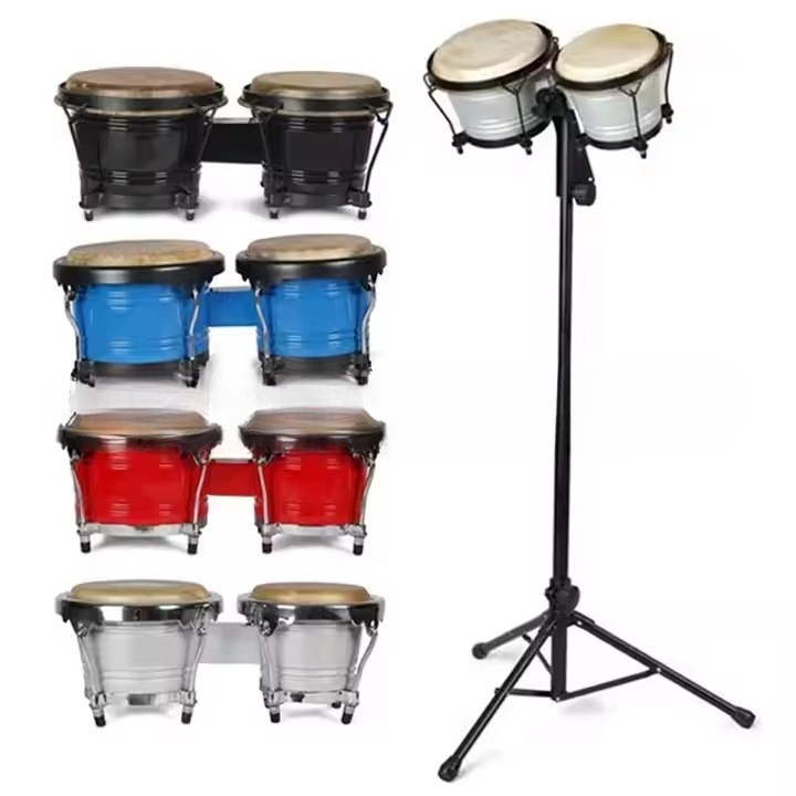 Bongo Drum Set - طبلة بونجو احترافية مع حامل قابل