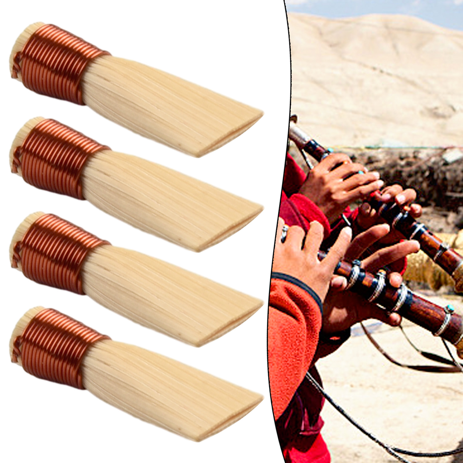 مجموعة من 4 صفارات سونا مصنوعة - مراجعة Musical Instrument Reed وسعره