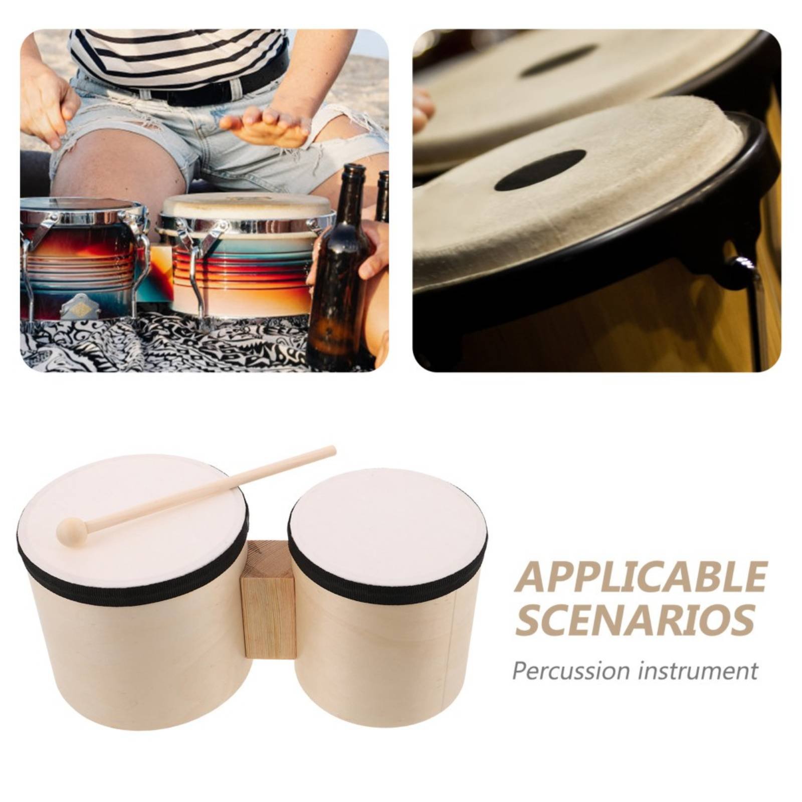 طقم طبول بونجو سهل التعلم، آلة - مراجعة Bongo Drum Set وسعره