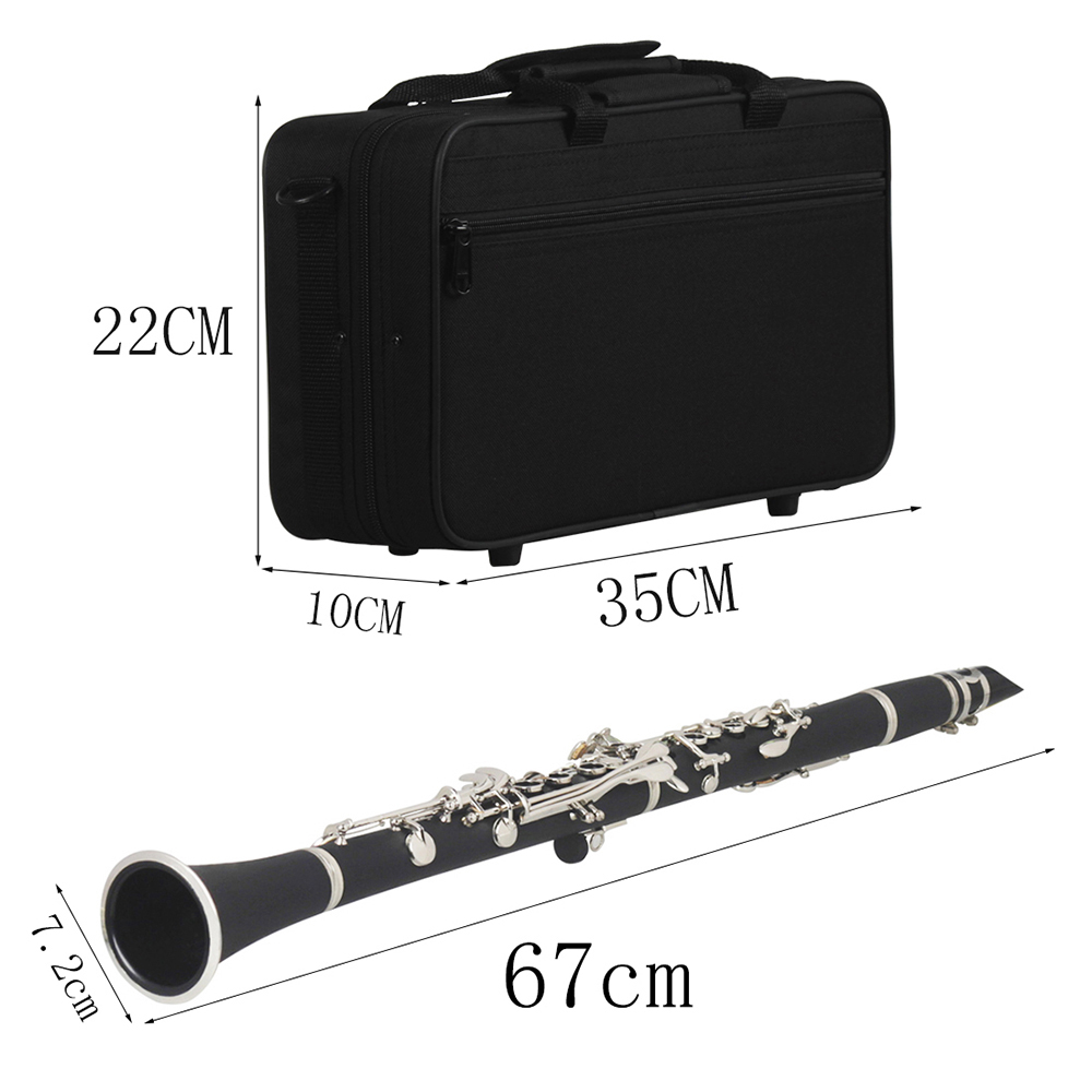 Bb Clarinet 17 Keys Bakelite W - مراجعة Musical Instrument Reed وسعره