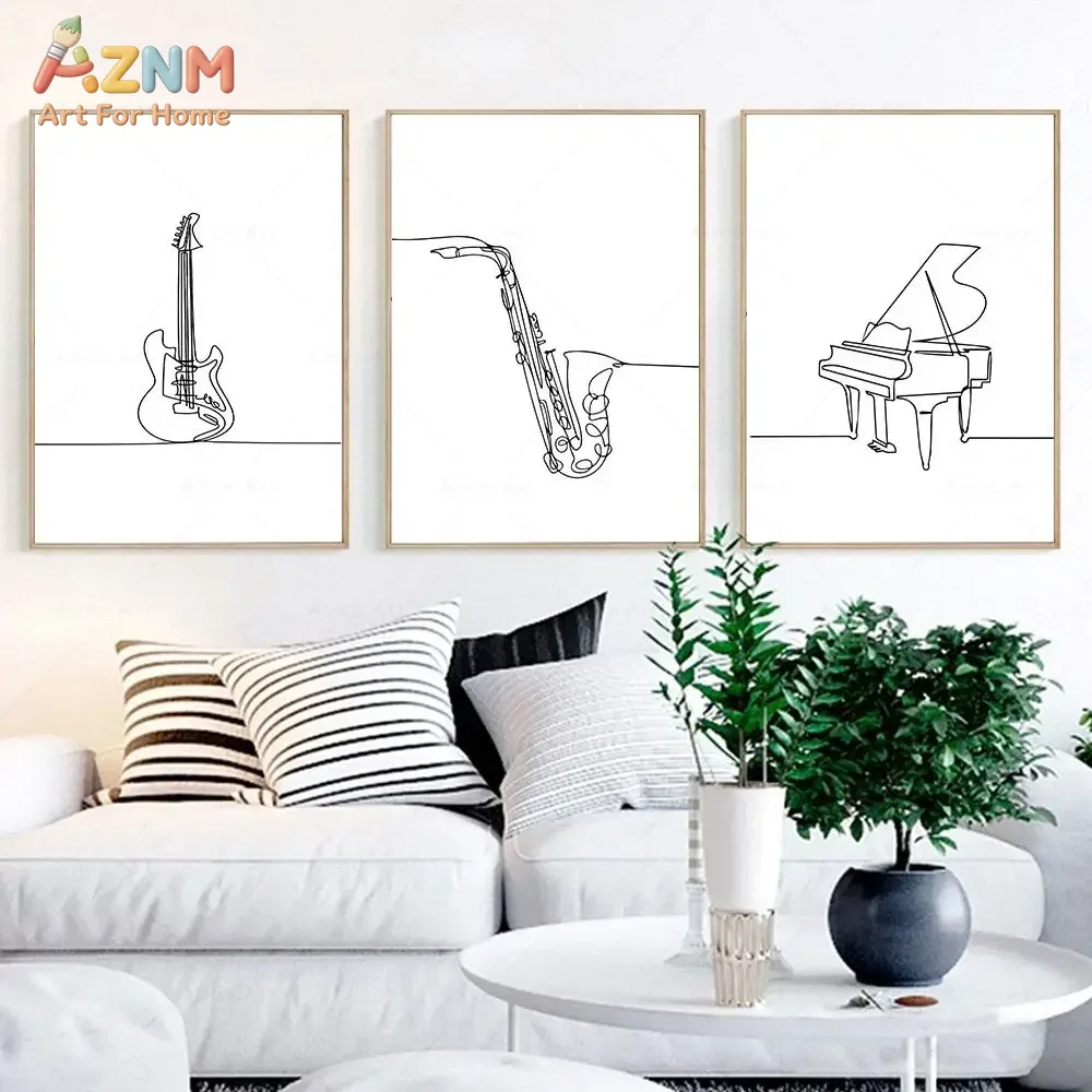 لوحة فنية بسيطة من AZNM تصور آ - مراجعة Musical Instrument In Drawing وسعره