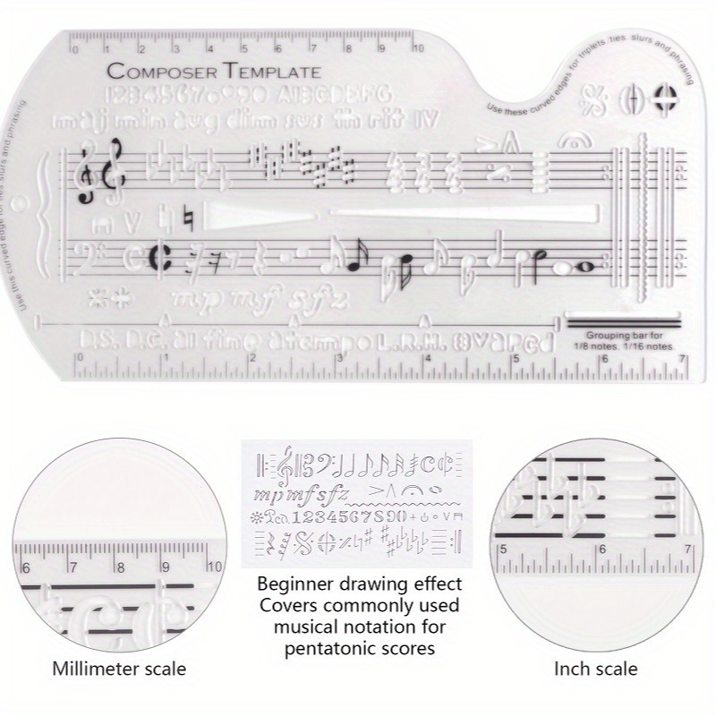 مسطرة قياس متعددة الوظائف بخمس - مراجعة Musical Instrument In Drawing وسعره