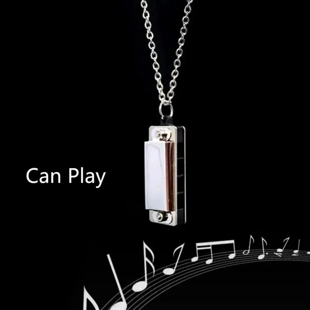 قلادة هارمونيكا صغيرة للرجال و - مراجعة Musical Instrument You Blow Into وسعره