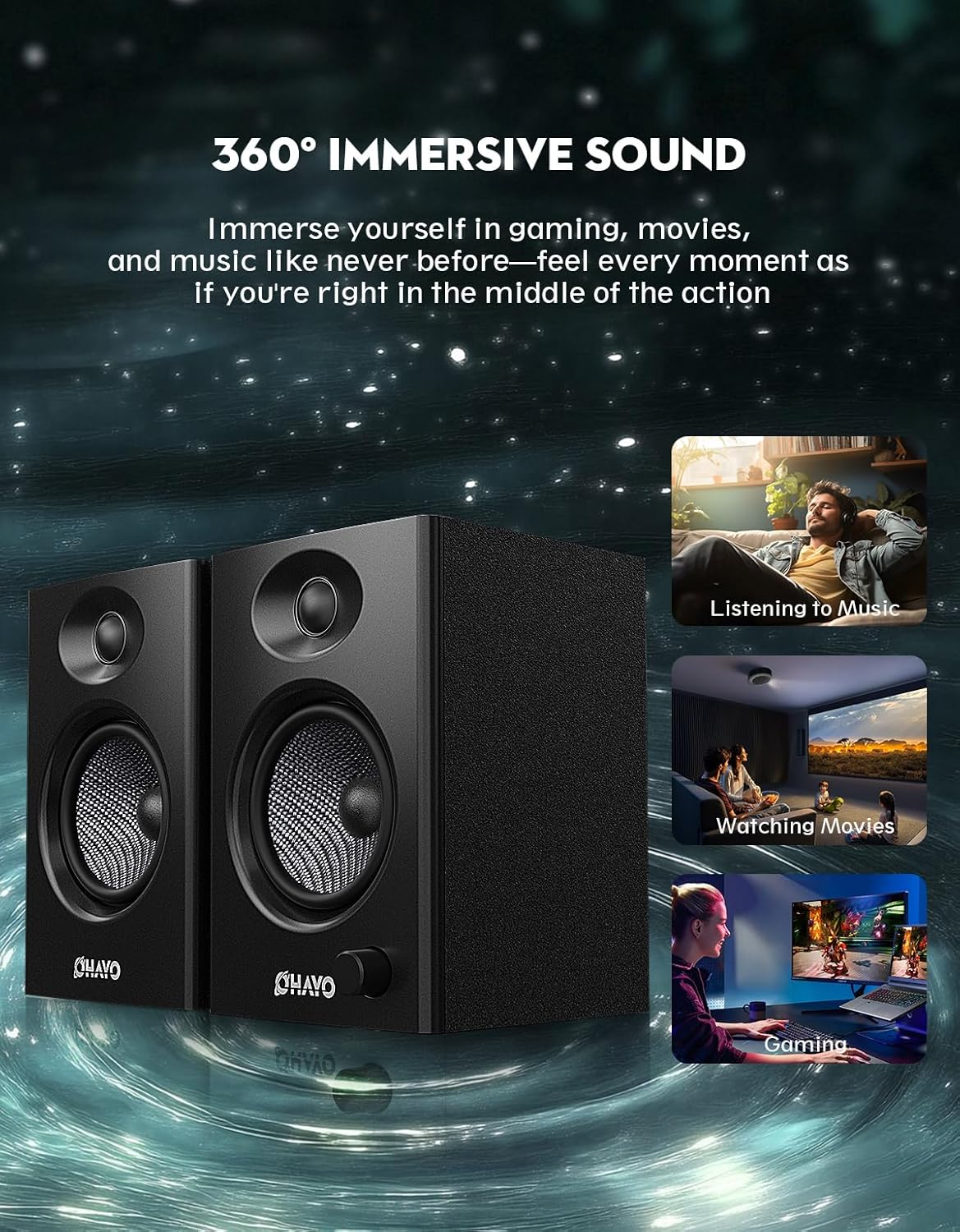 سماعات كمبيوتر OHAYO 60 وات لأ - مراجعة Musical Instrument Vector وسعره