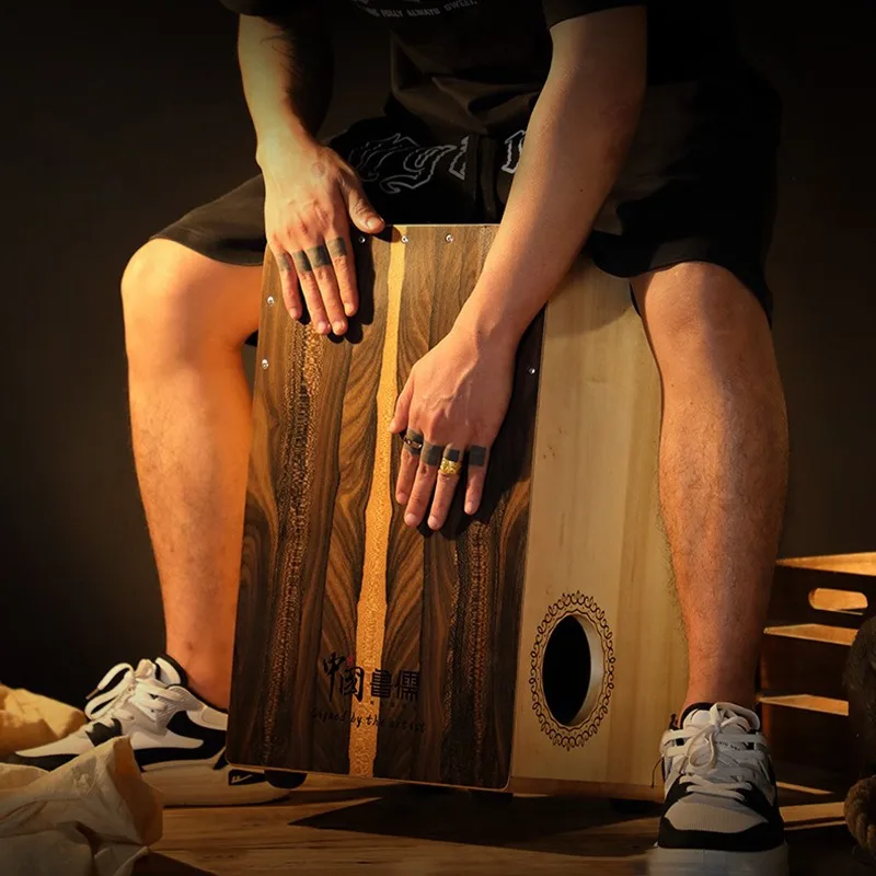 خشب متين صندوق كاجون طبل برامي - مراجعة Cajon Musical Instrument وسعره