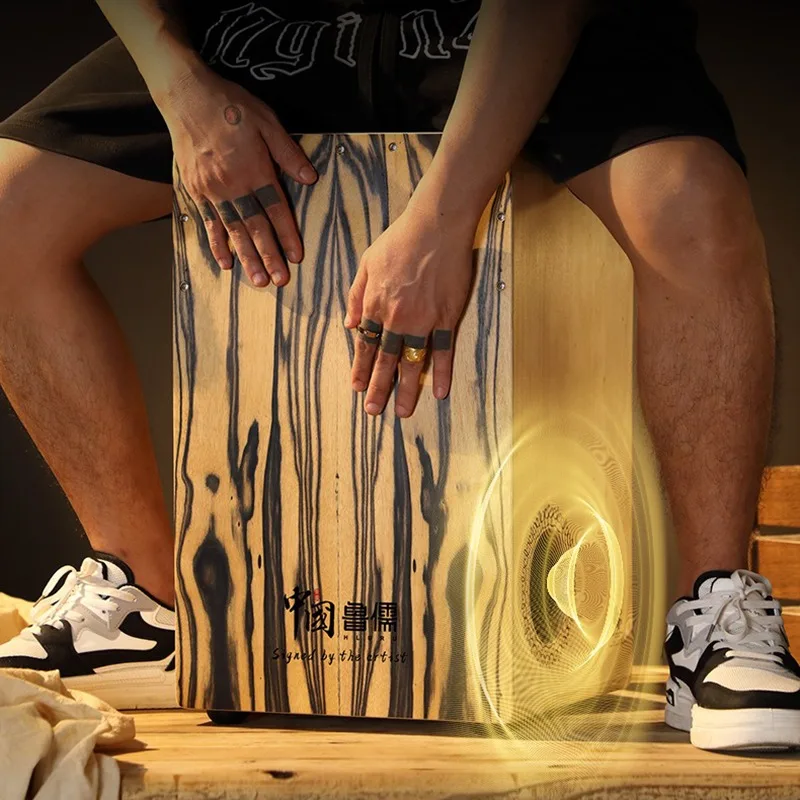 خشب متين صندوق كاجون طبل برامي - مراجعة Cajon Musical Instrument وسعره